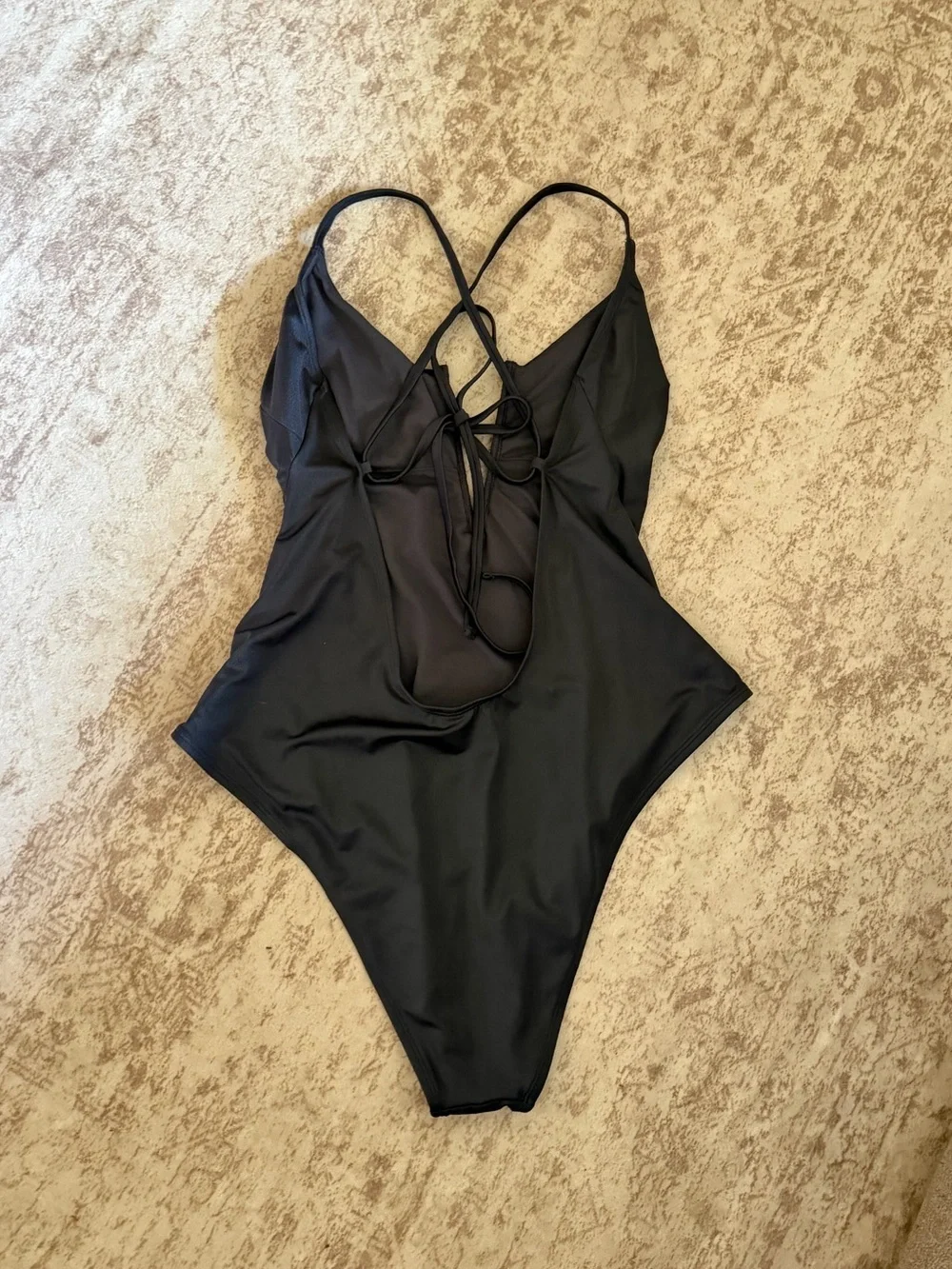 Shade & Shore Women's Shirred V-Wire Plunge One Piece Swimsuit XL Dark Grey